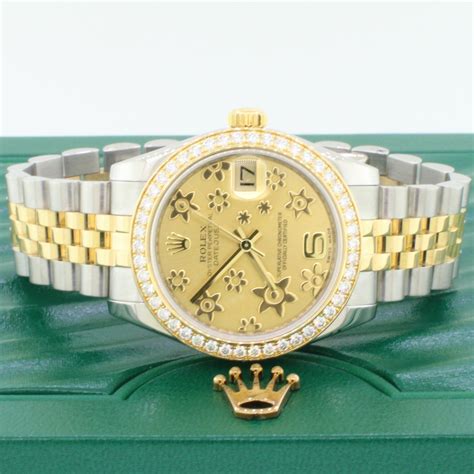 rolex 17838|Rolex 31mm diamond bezel.